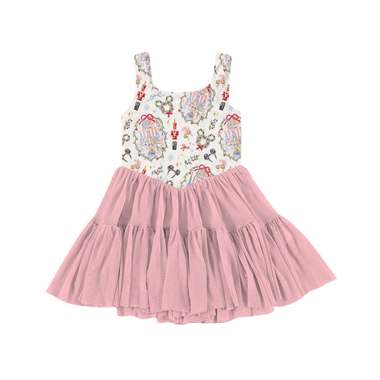 KIDS Mesh Tank Dress - Whimsy Christmas