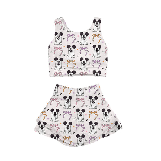 KIDS Crop + Skort Set - Girly Ghost