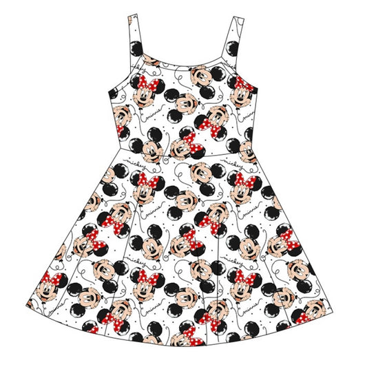 ADULT Tank Dress - Main Street Balloons WHITE