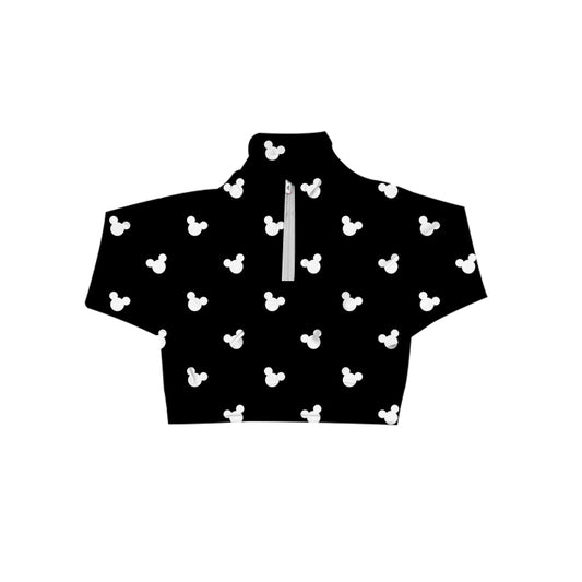 ADULT Zip Up Pullover - BLACK Classic