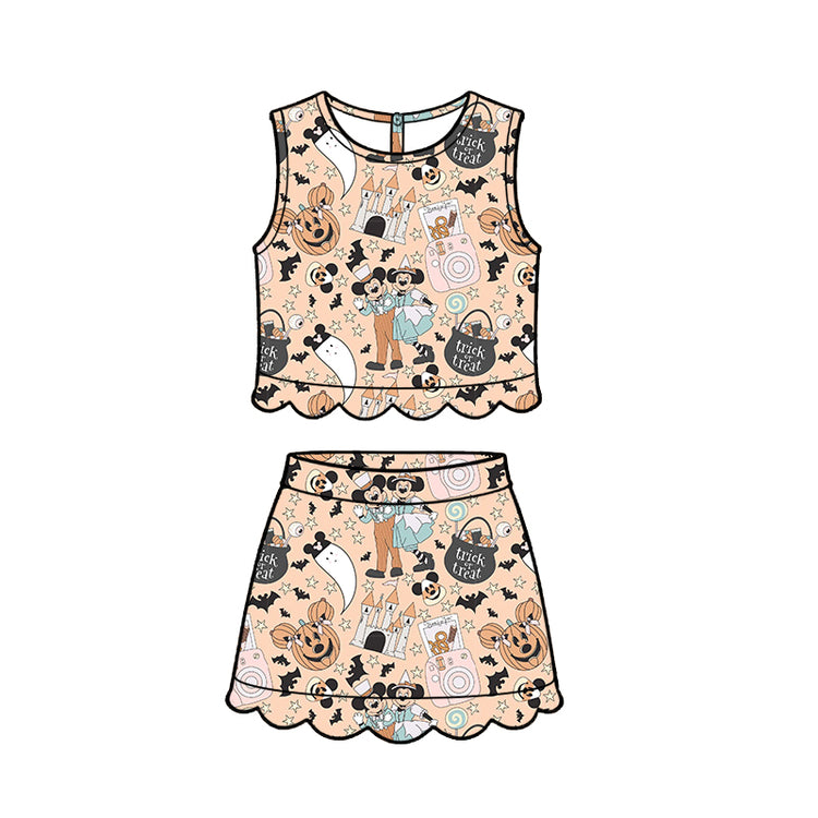 KIDS Scallop Tank + Skort Set - Halloween Icons PREORDER