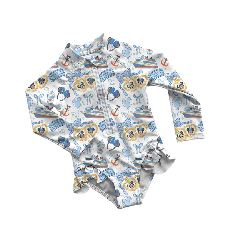 Ruffle Rash Guard Swimsuit - Set Sail – The Magic Box