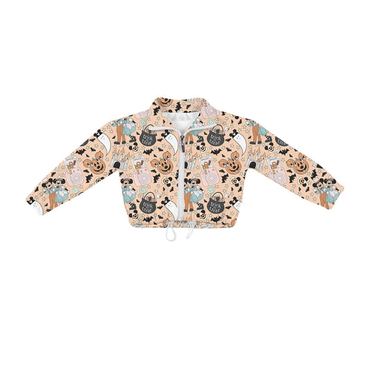 ADULT Zip Up Pullover - Halloween Icons