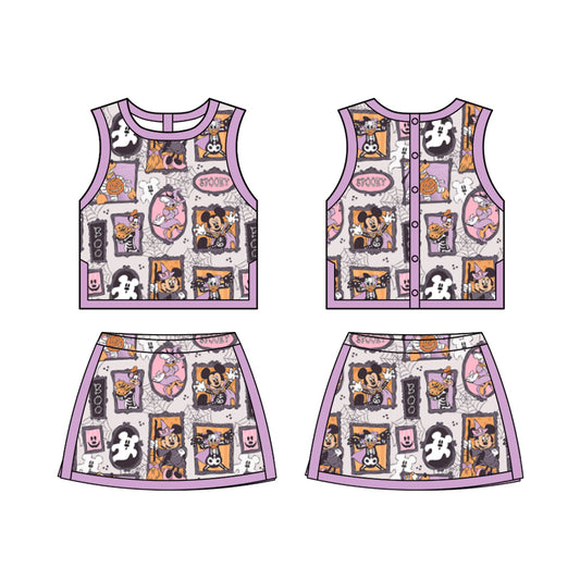 ADULT Colorblock Tank + Skort Set - Not so Scary Six PREORDER