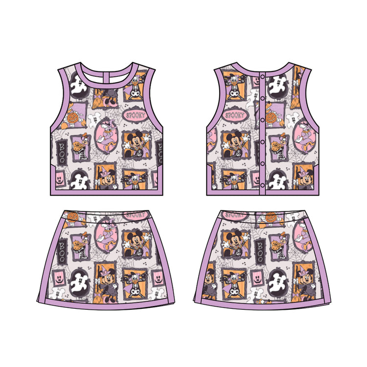 KIDS Colorblock Tank + Skort Set - Not so Scary Six