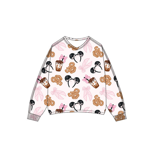 KIDS V Neck Scuba Pullover - Park Girly