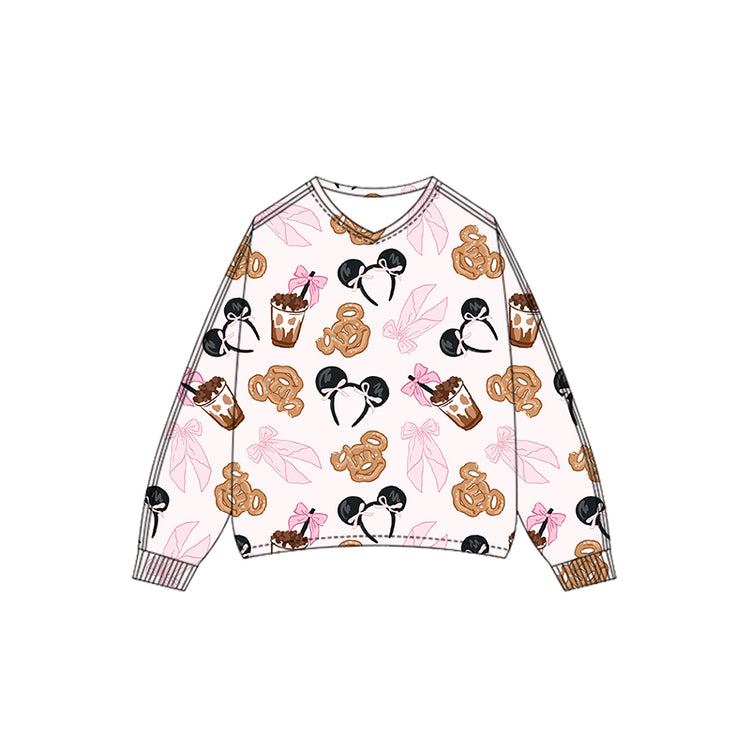 KIDS V Neck Scuba Pullover - Park Girly