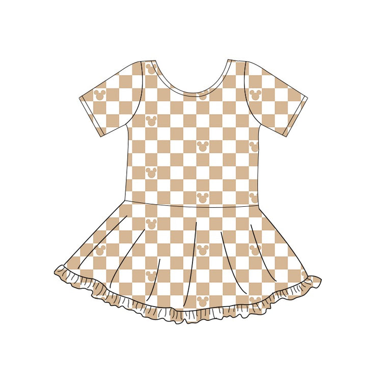 KIDS Twirl Dress - Modern Mouse TAN