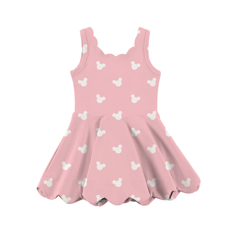 ADULT Scalloped Tank Dress - PINK Classic