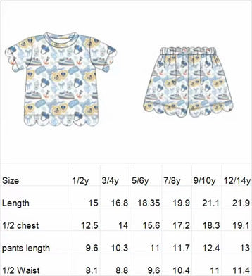 KIDS Scallop Tee + Shorts Set - Warrior Within PREORDER
