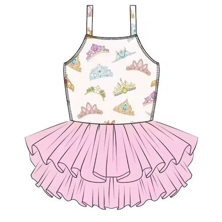 KIDS Tutu Dress - Princess Crowns