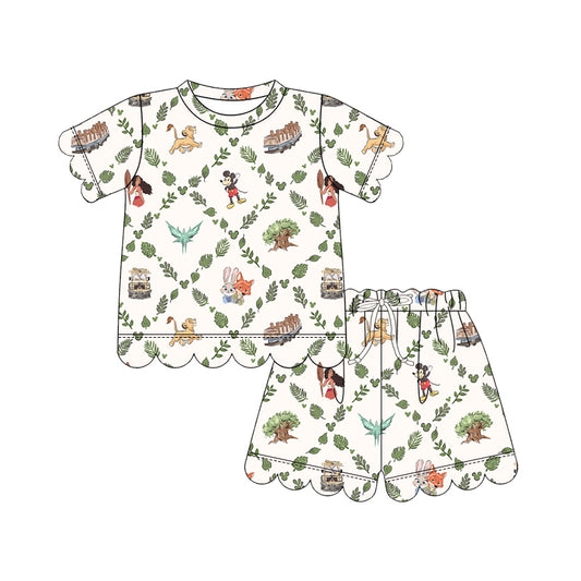ADULT Scallop Set Tee + Shorts - Roam the Wild