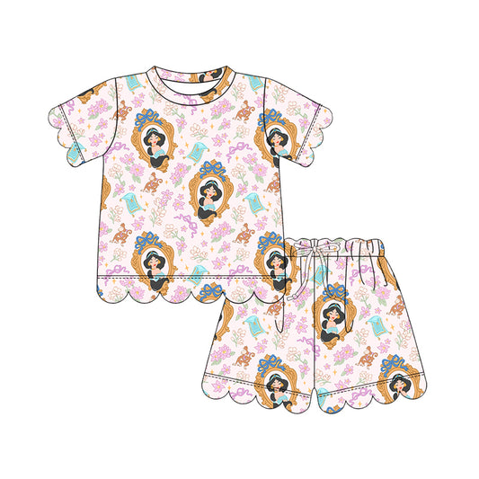 ADULT Scallop Tee + Shorts Set - Jewel Queen PREORDER