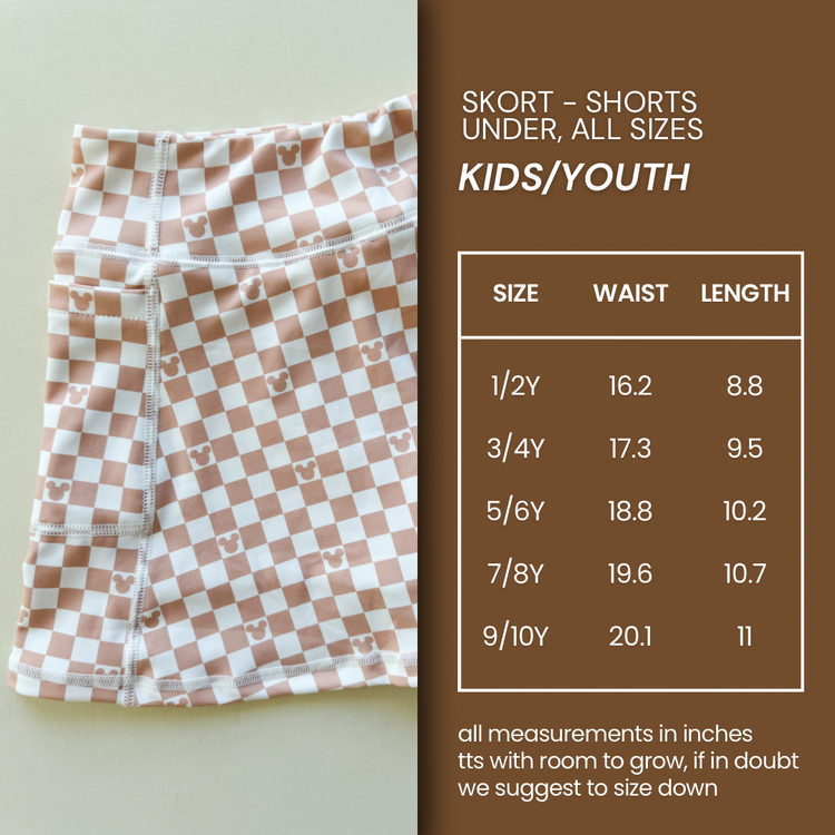 KIDS Park Skort - Modern Mouse TAN