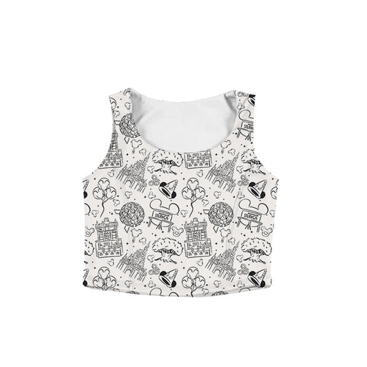 KIDS Scoop Tank -  Park Hopper Icons BLACK