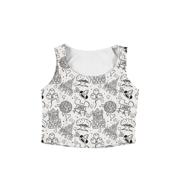 KIDS Scoop Tank -  Park Hopper Icons BLACK