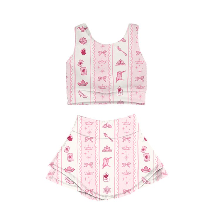 KIDS Crop + Skort Set - Dainty Days