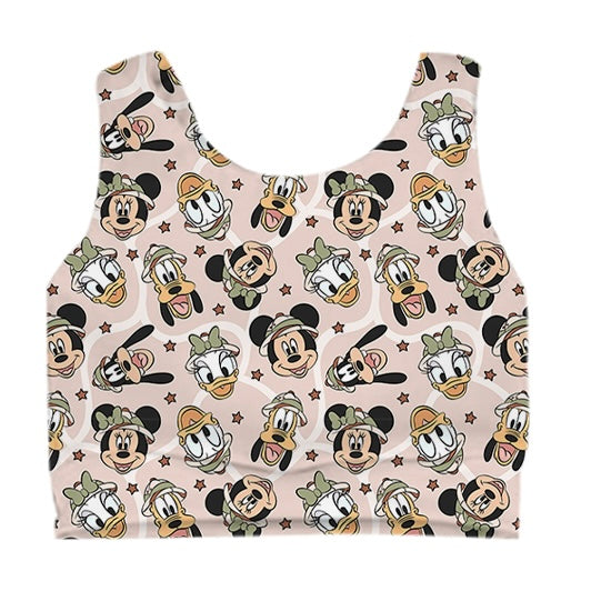 KIDS Crop Tank - Safari Friends