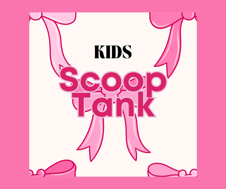 KIDS Scoop Tank -Pink Bows