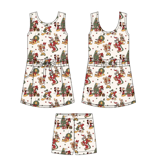 KIDS Scuba Tank Dress/Shorts set - Magical Night Before Christmas