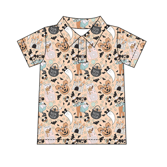 Men's Performance Button Up - Halloween Icons