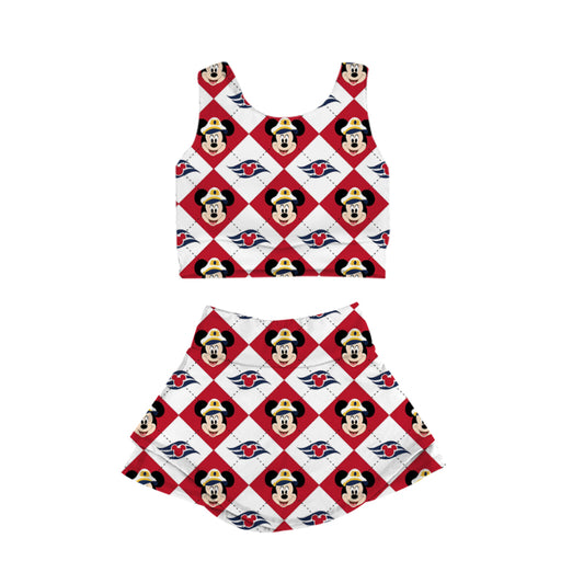 ADULT Set Longline + Skort - Cruise Checkers PREORDER