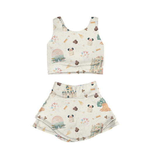 ADULT Set Longline + Skort - Park Day CREAM (PREORDER)