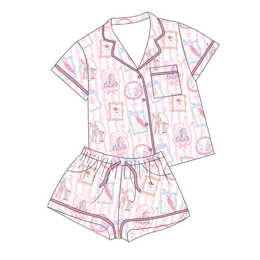 ADULT Bamboo Lounge Set - Whimsy Watercolor