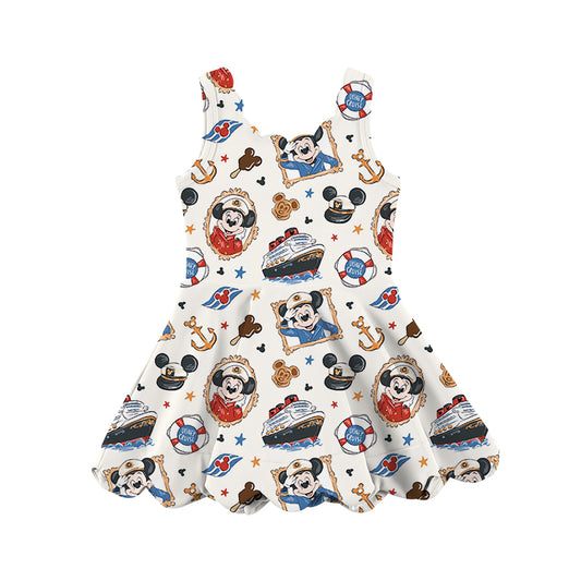 KIDS Scalloped Dress - Cruise the Seas PREORDER