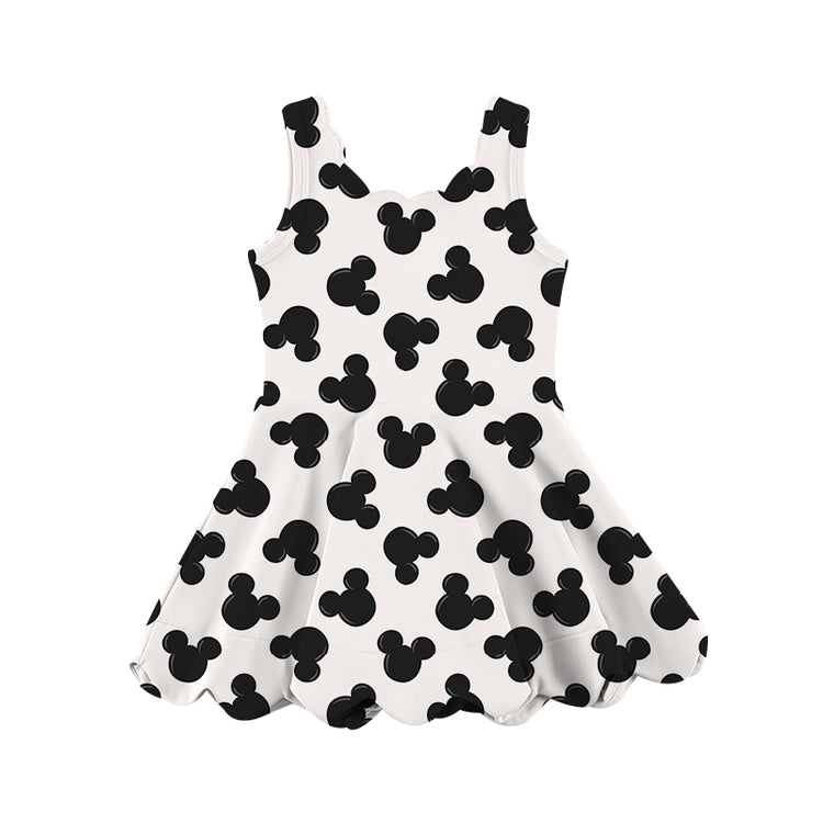 ADULT Scalloped Tank Dress - Magic Mouse BLACK