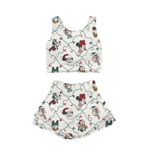 KIDS Crop + Skort Set - Tis the Season PREORDER