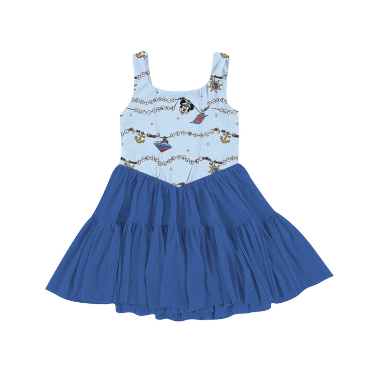 KIDS Mesh Tank Dress - Cruise Beads PREORDER