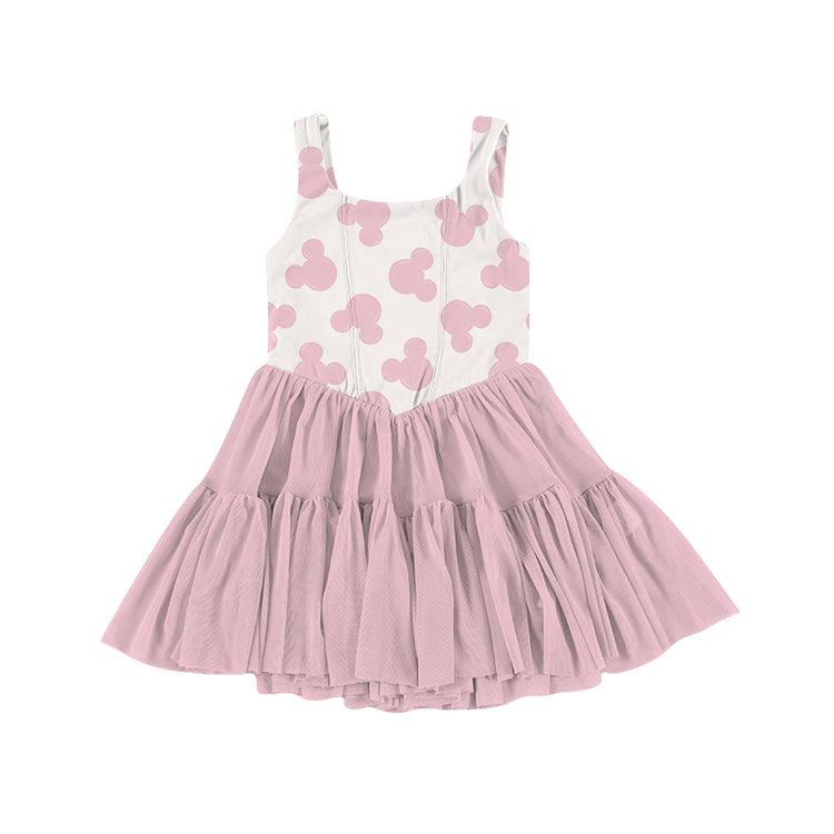 KIDS Mesh Tank Dress - Magic Mouse Pink