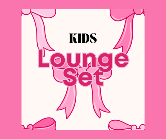 KIDS Bamboo Lounge Set - Pink Bows