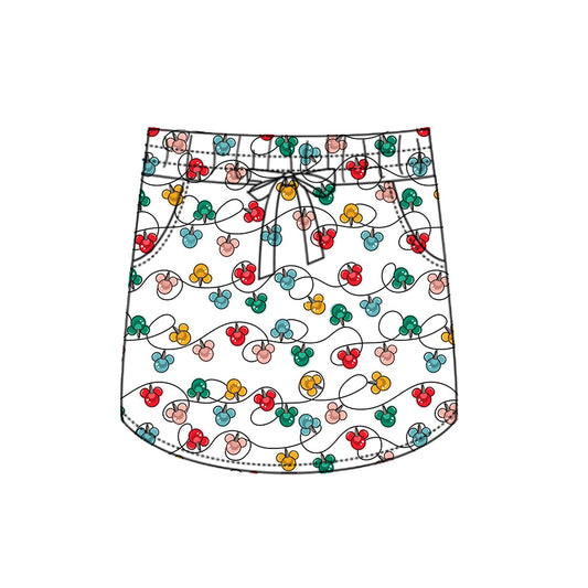 KIDS Scuba Tennis Skort - Merry Magic Holiday Lights