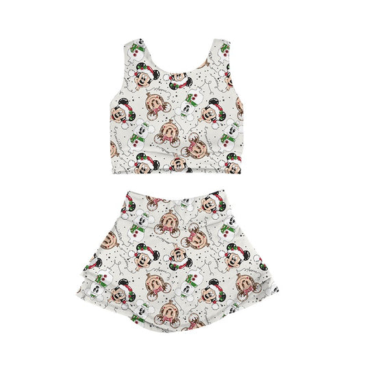 KIDS Crop + Skort Set - Merry Main Street Balloons PREORDER
