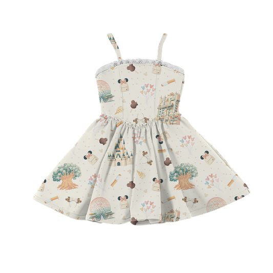 KIDS Twirl Dress - Park Day CREAM (PREORDER)