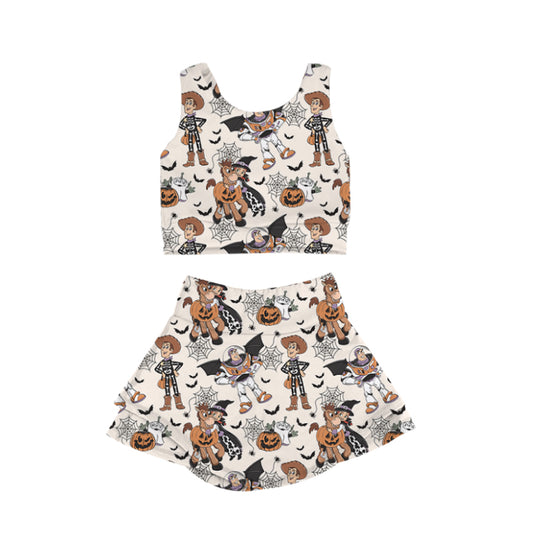 KIDS Crop + Skort Set - Spooky Toys