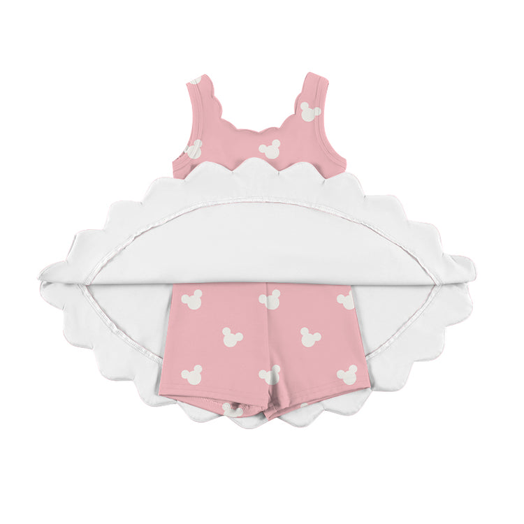 ADULT Scalloped Tank Dress - PINK Classic