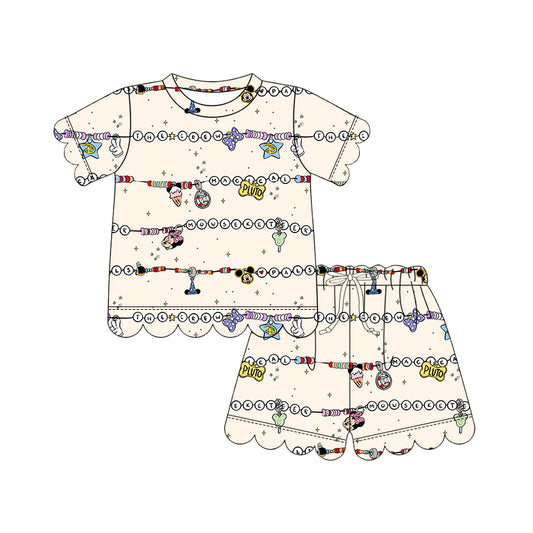 KIDS Scallop Tee + Shorts Set - Beads CLASSIC PALS
