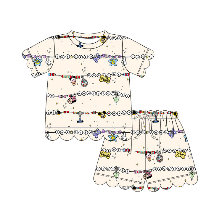 KIDS Scallop Tee + Shorts Set - Beads CLASSIC PALS