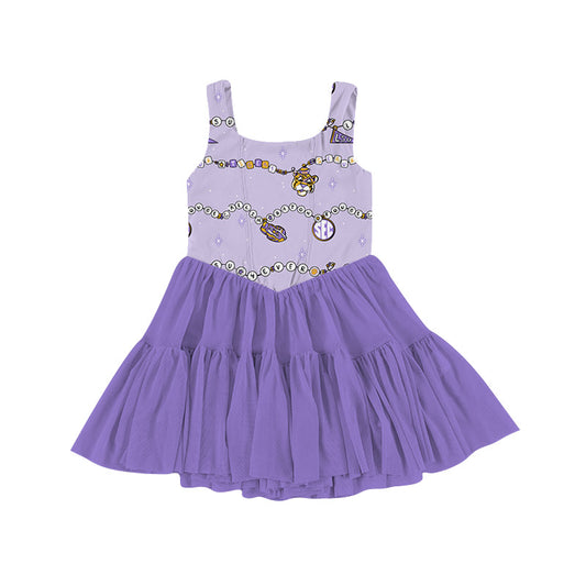 KIDS Mesh Tank Dress - Tigers