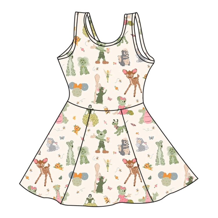 KIDS Scalloped Tank Dress - Flower + Garden