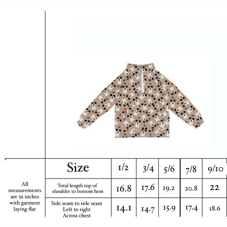 KIDS Zip-Up Pullover - Girly Stripes