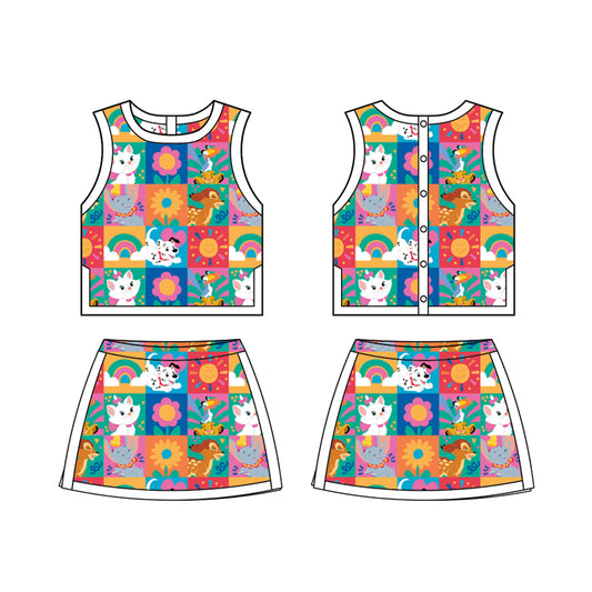 ADULT Colorblock Tank + Skort Set - Main Character Energy