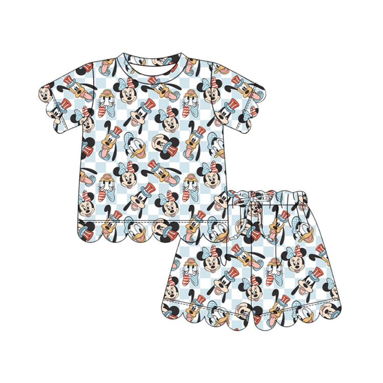 KIDS Scallop Tee + Shorts Set - USA