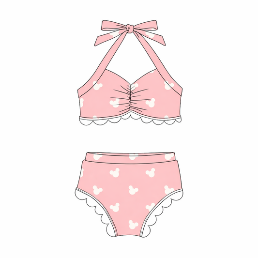 Sweetheart Ruffle Bikini - PINK Classic