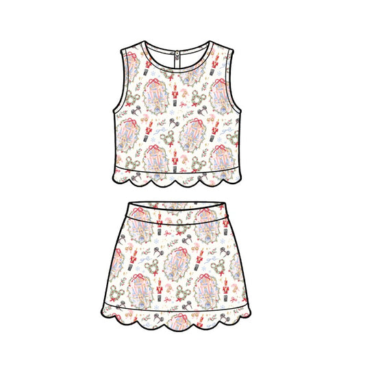 ADULT Scallop Set Tank + Skort - Christmas at the Castle PREORDER
