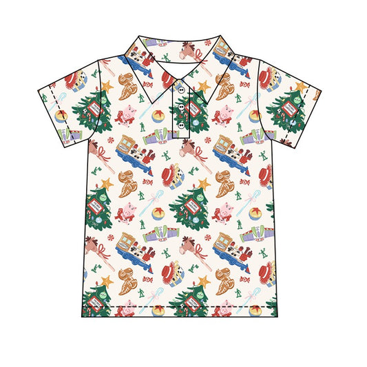 Men's Performance Button Up - Holiday Toys PREORDER