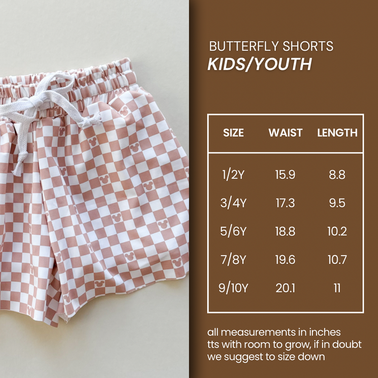 KIDS Butterfly Shorts - Modern Mouse TAN